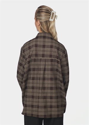 Dita flannel check skjorte Brown Neo Noir 